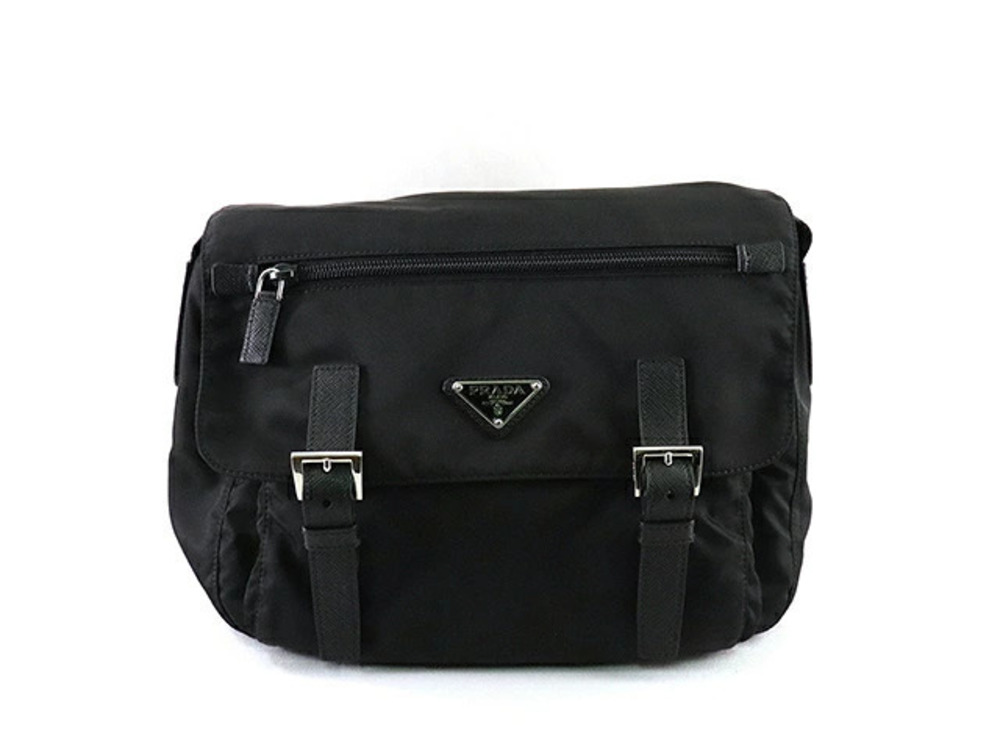 Prada Tessuto Shoulder Bag Saffiano leather